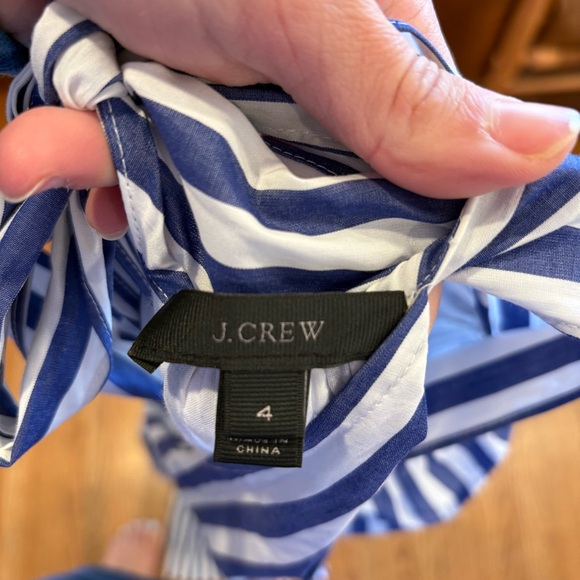 J.Crew Blue‎ and White Striped Tie-Back
Halter Jumpsuit Size 4 - Picture 6 of 7